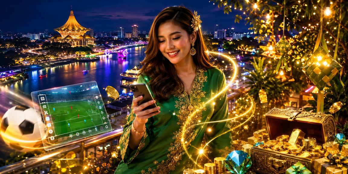 Suasana promosi kasino Baccarat sempena perayaan Hari Raya di platform her2 Kuching